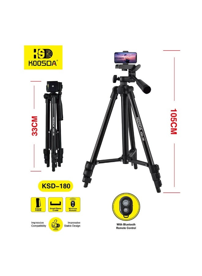 Koosda KSD-180 Aluminum Tripod for Camera & Smartphone - Image 1